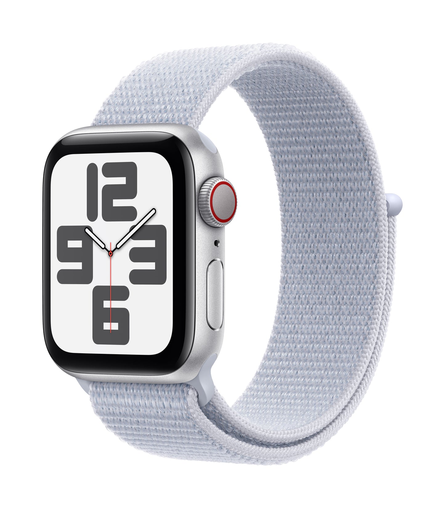 Apple Watch SE GPS + Cellular 40mm Silver Aluminium Case with Blue Cloud Sport Loop