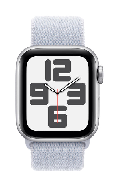 Apple Watch SE GPS + Cellular 40mm Silver Aluminium Case with Blue Cloud Sport Loop