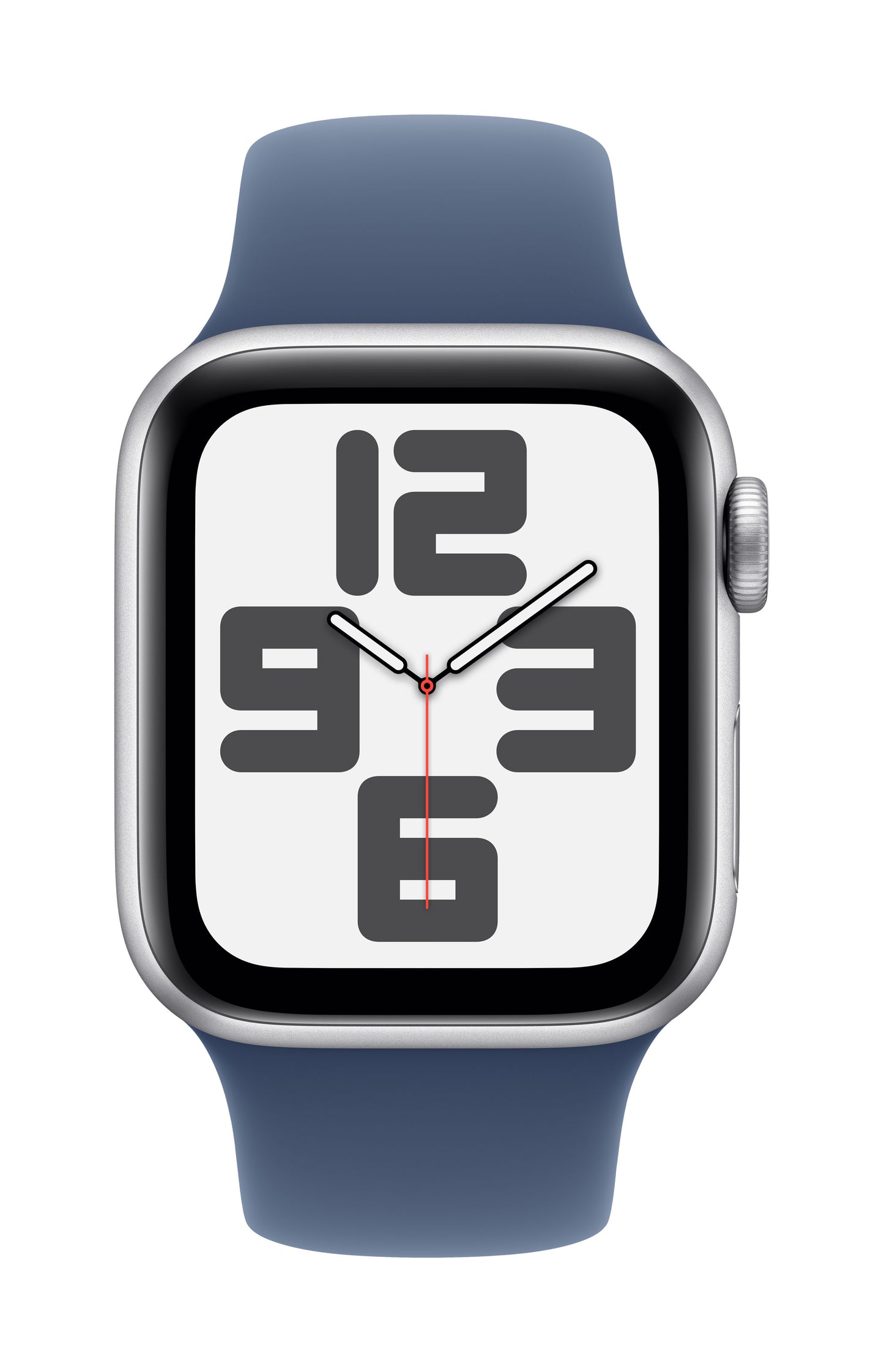 Apple Watch SE GPS + Cellular 40mm Silver Aluminium Case with Denim Sport Band - S/M