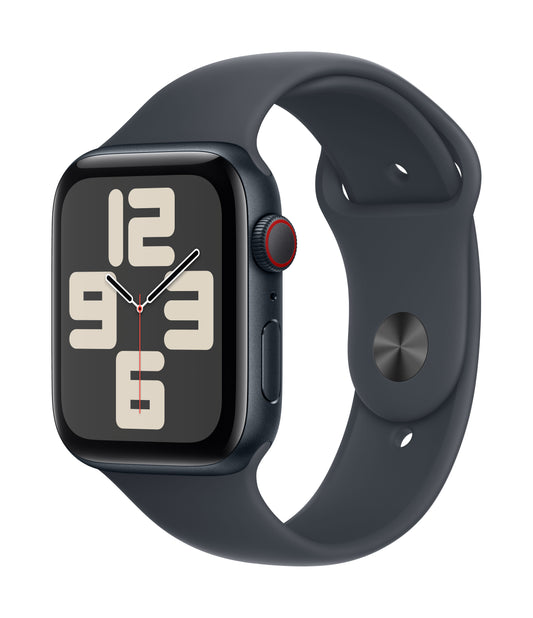 Apple Watch SE GPS + Cellular 44mm Midnight Aluminium Case with Midnight Sport Band - M/L