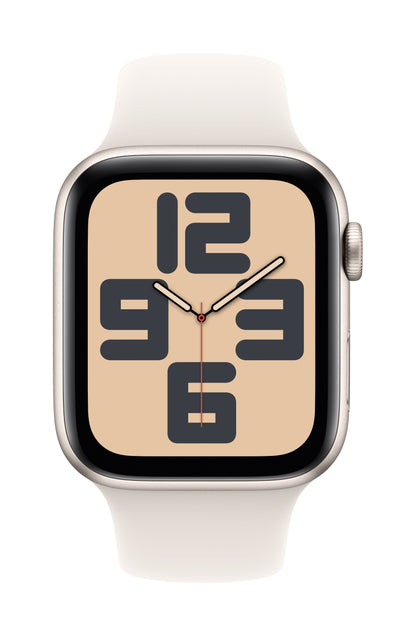 Apple Watch SE GPS 44mm Starlight Aluminium Case with Starlight Sport Band - S/M