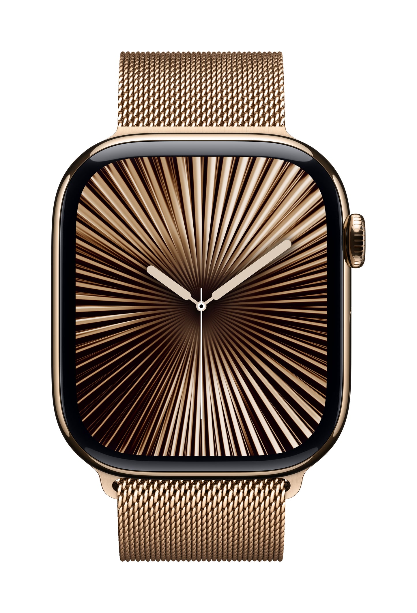 Apple Watch Series 10 GPS + Cellular 46mm Gold Titanium Case with Gold Milanese Loop - S/M
