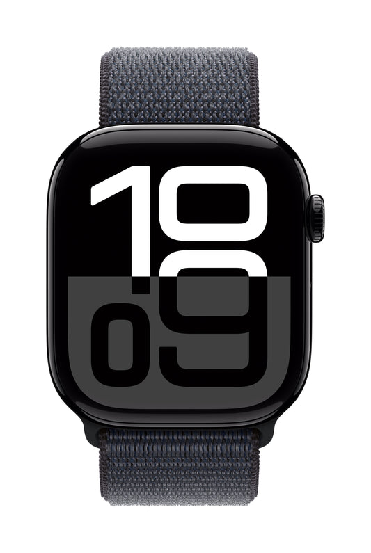 Apple Watch Series 10 GPS 46mm Jet Black Aluminium Case with Ink Sport Loop