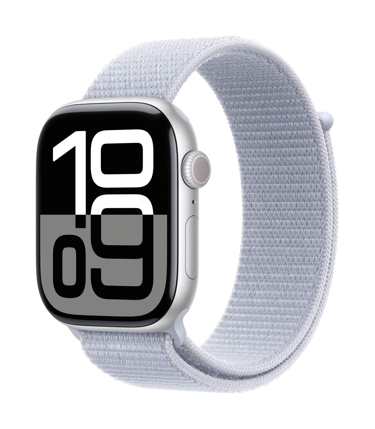 Apple Watch Series 10 GPS 46mm Silver Aluminium Case with Blue Cloud Sport Loop