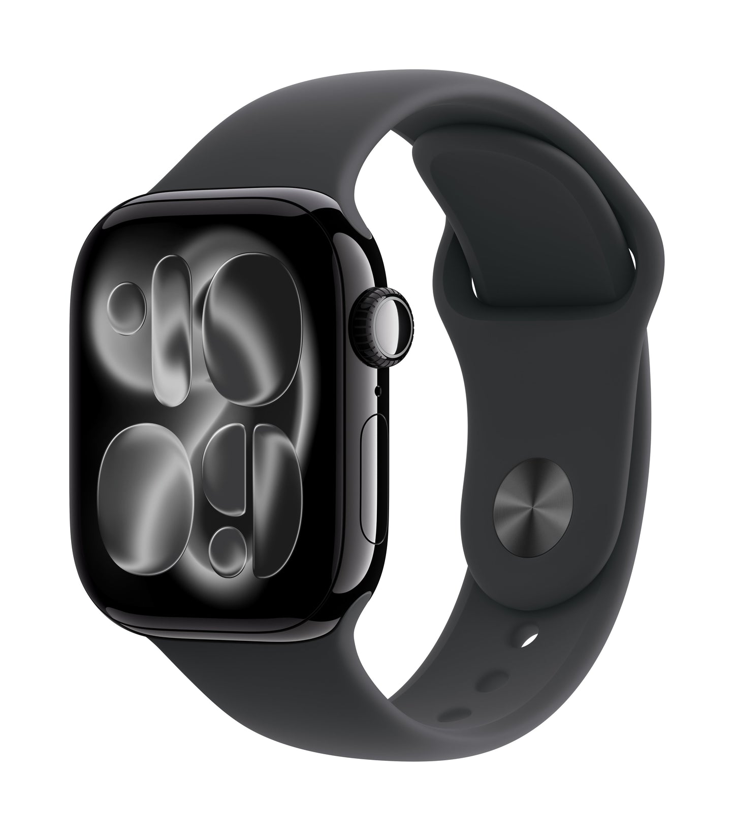 Apple Watch Series 11 GPS + Cellular 46mm Jet Black Aluminium Case mit Schwarzem Sportarmband - M/L