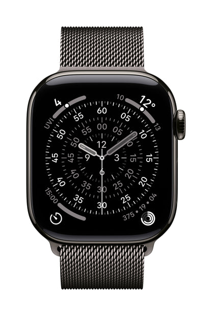 Apple Watch Series 11 GPS + Cellular 42mm Schiefer Titan Case mit Schiefer Milanaise Loop