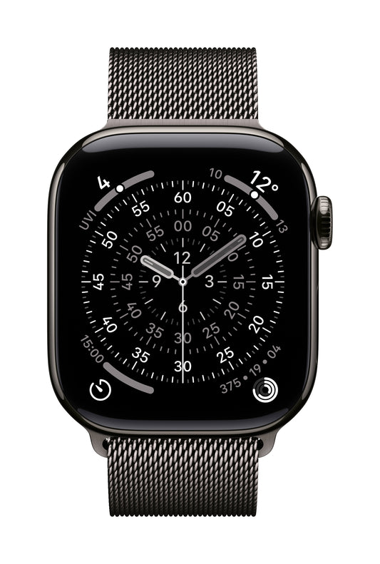 Apple Watch Series 11 GPS + Cellular 42mm Schiefer Titan Case mit Schiefer Milanaise Loop
