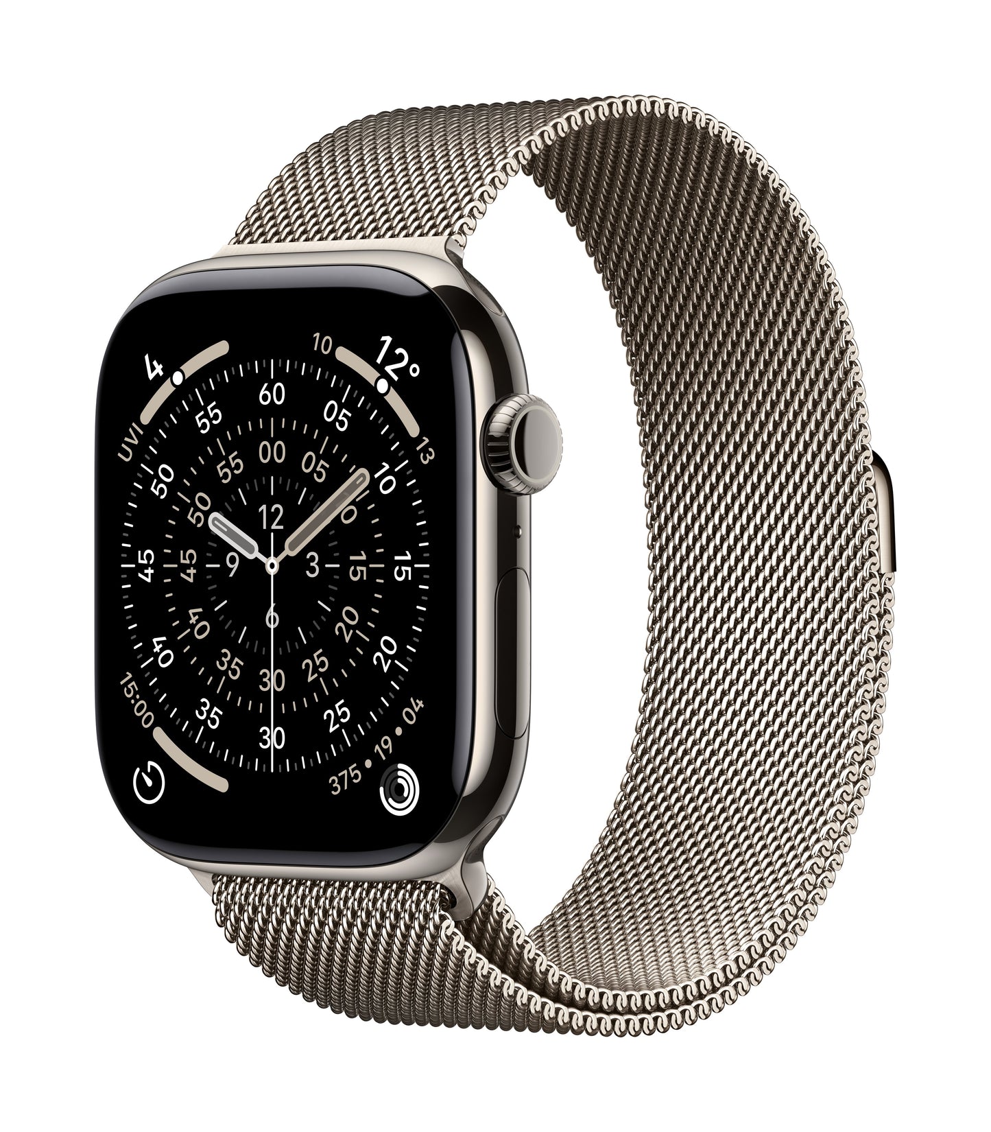 Apple Watch Series 11 GPS + Cellular 46mm Natürliches Titan Case mit Natürlichem Milanaise Loop - M/L