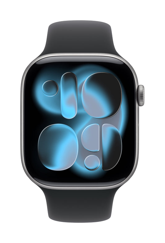 Apple Watch Series 11 GPS 46mm Space Grey Aluminium Case mit Schwarzem Sportarmband - S/M