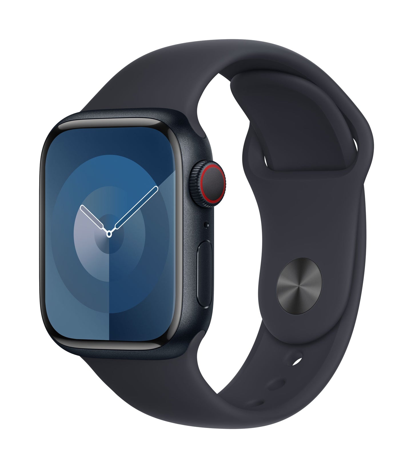 Apple Watch Series 9 GPS + Cellular, Aluminium mitternacht, 41mm mit Sportarmband, mitternacht - S/M