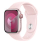 Apple Watch Series 9 GPS + Cellular, Aluminium rosé, 41mm mit Sportarmband, hellrosa - M/L