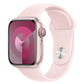 Apple Watch Series 9 GPS + Cellular, Aluminium rosé, 41mm mit Sportarmband, hellrosa - S/M