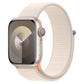 Apple Watch Series 9 GPS + Cellular, Aluminium polarstern, 41mm mit Sport Loop, polarstern