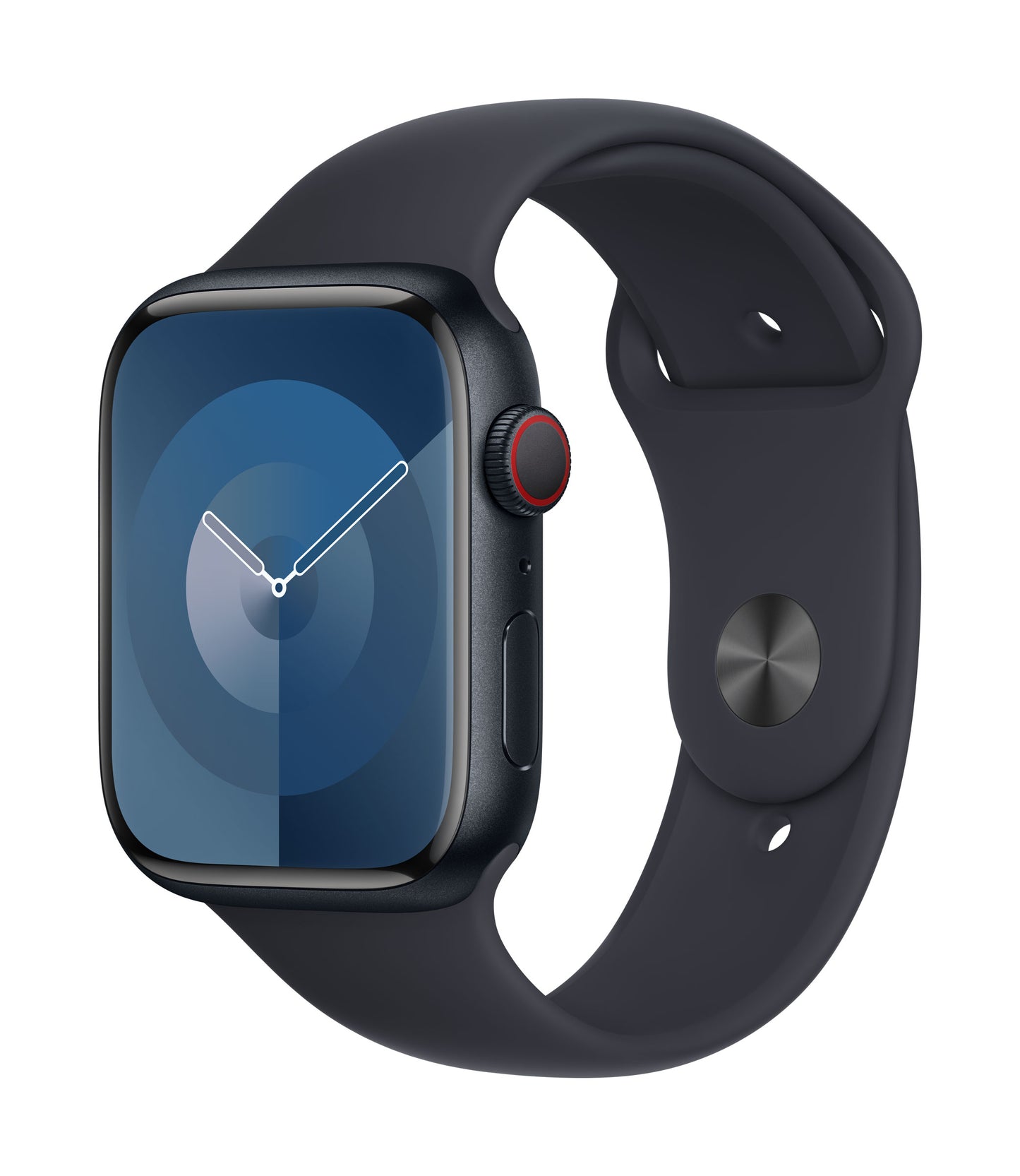 Apple Watch Series 9 GPS + Cellular, Aluminium mitternacht, 45mm mit Sportarmband, mitternacht - S/M