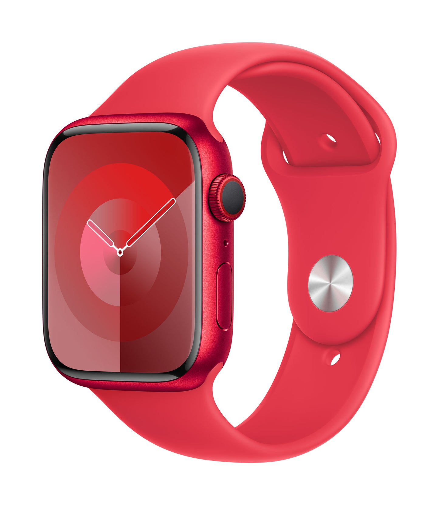Apple Watch Series 9 GPS + Cellular, Aluminium (PRODUCT)RED, 45mm mit Sportarmband, (PRODUCT)RED - S/M