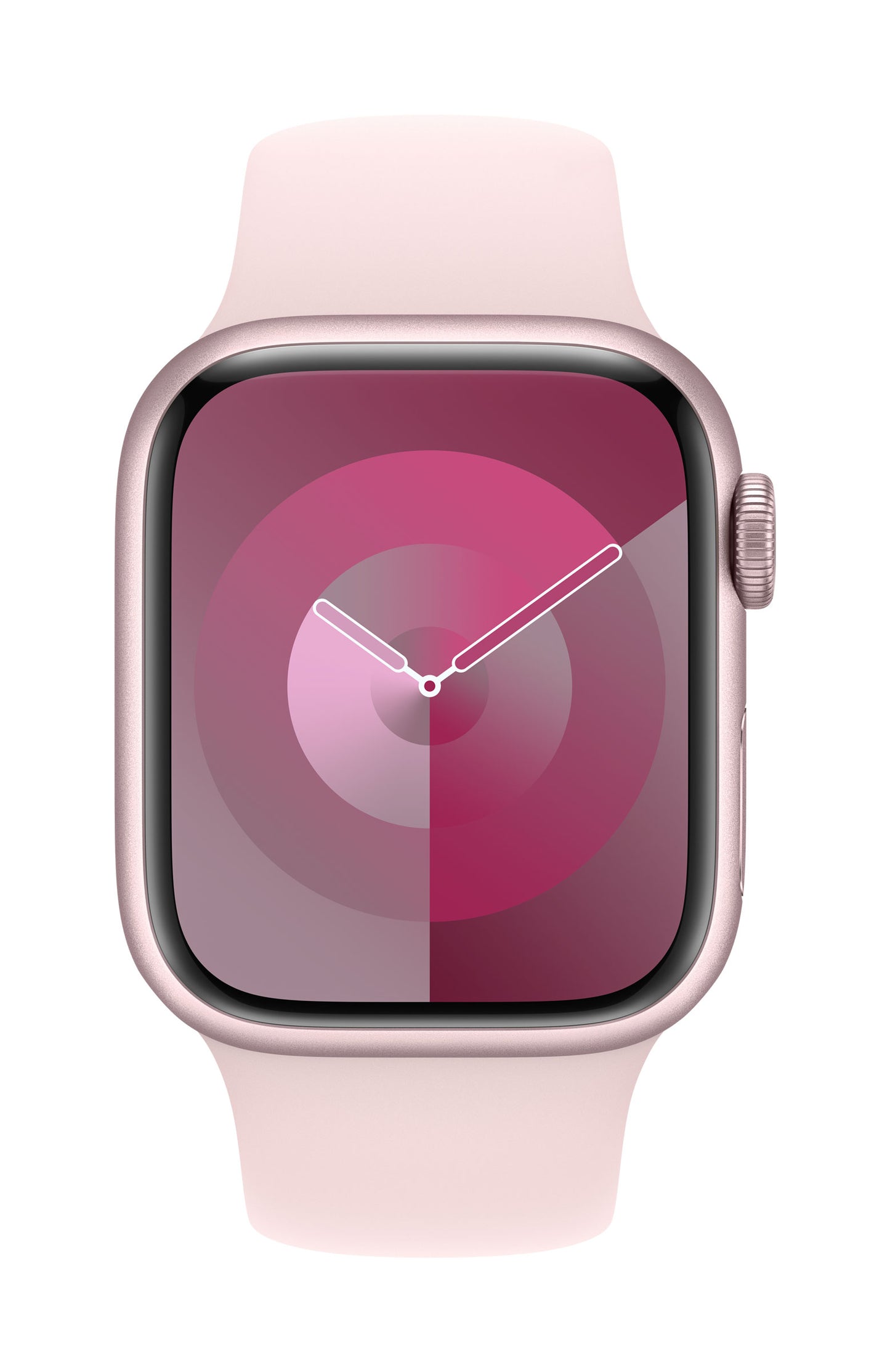 Apple Watch Series 9 GPS, Aluminium rosé, 41mm mit Sportarmband, hellrosa - S/M
