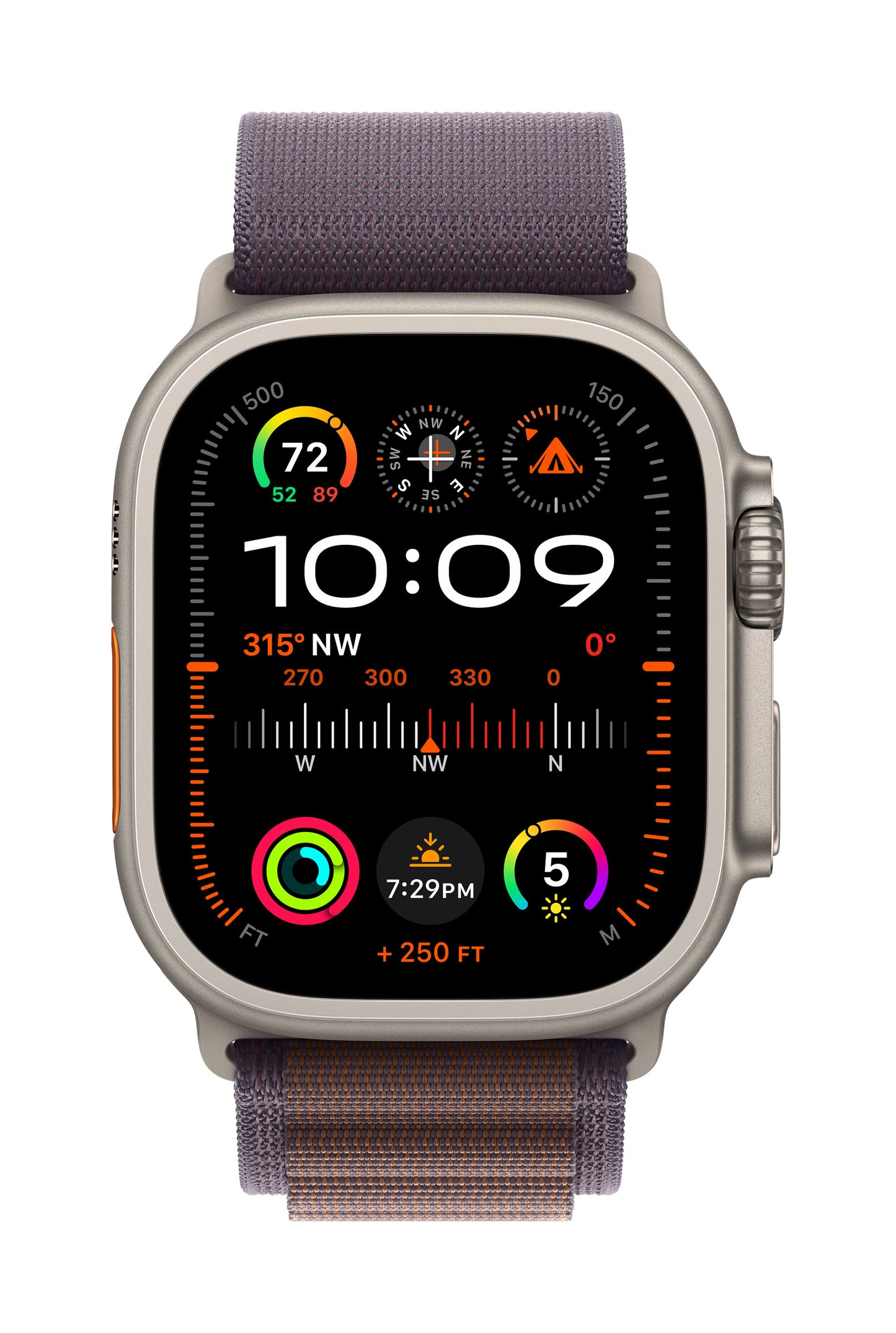 Apple Watch Ultra 2 GPS + Cellular, Titan, 49mm Alpinarmband, large, indigo