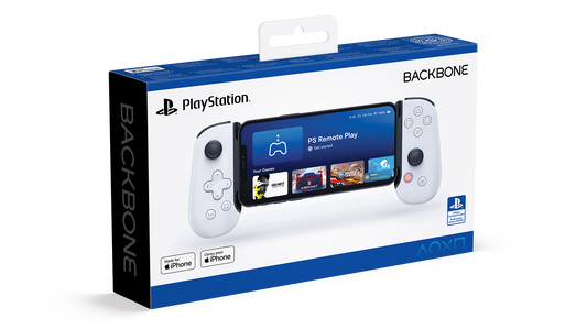 Backbone One Mobiler Gaming Controller, Playstation Edition mit Lightning, weiß