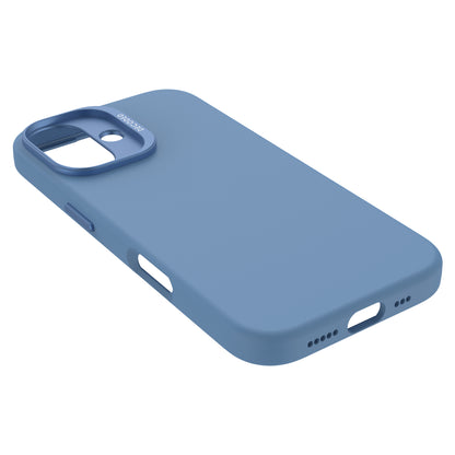 Decoded AntiMicrobial Silicone Backcover iPhone 16 Light Blue