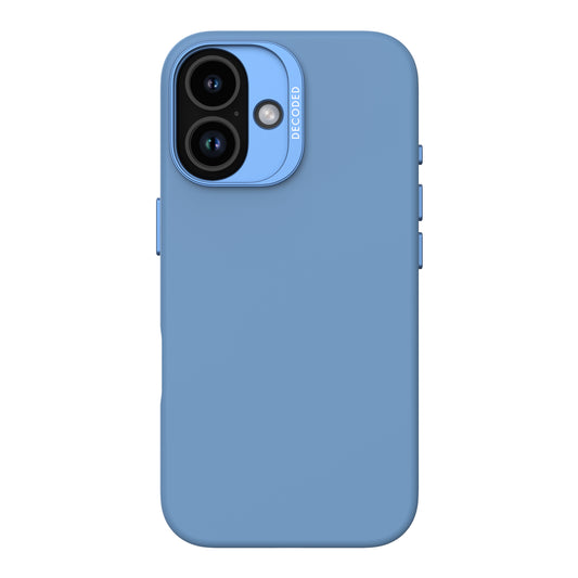 Decoded AntiMicrobial Silicone Backcover iPhone 16 Light Blue