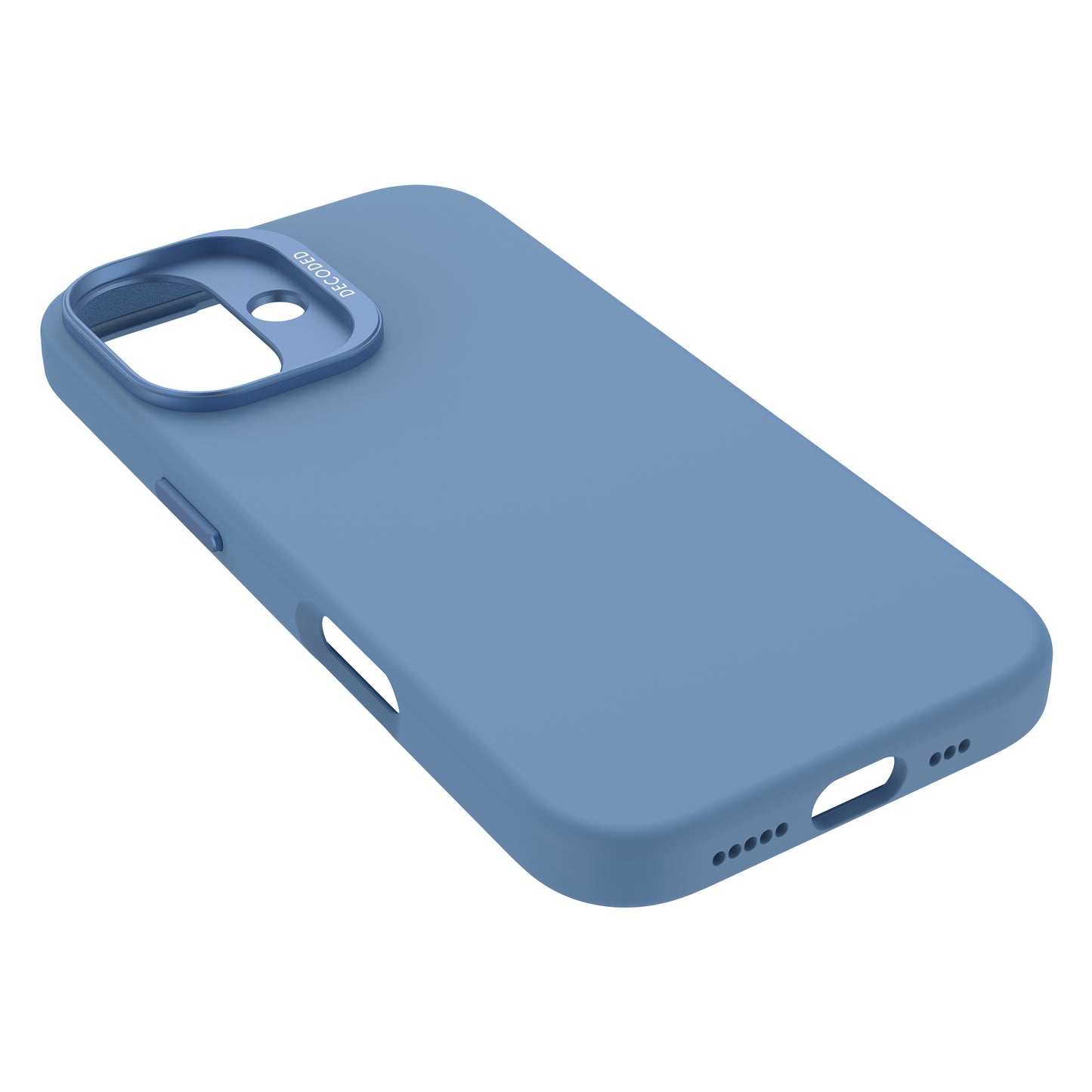 Decoded AntiMicrobial Silicone Backcover iPhone 16 Light Blue