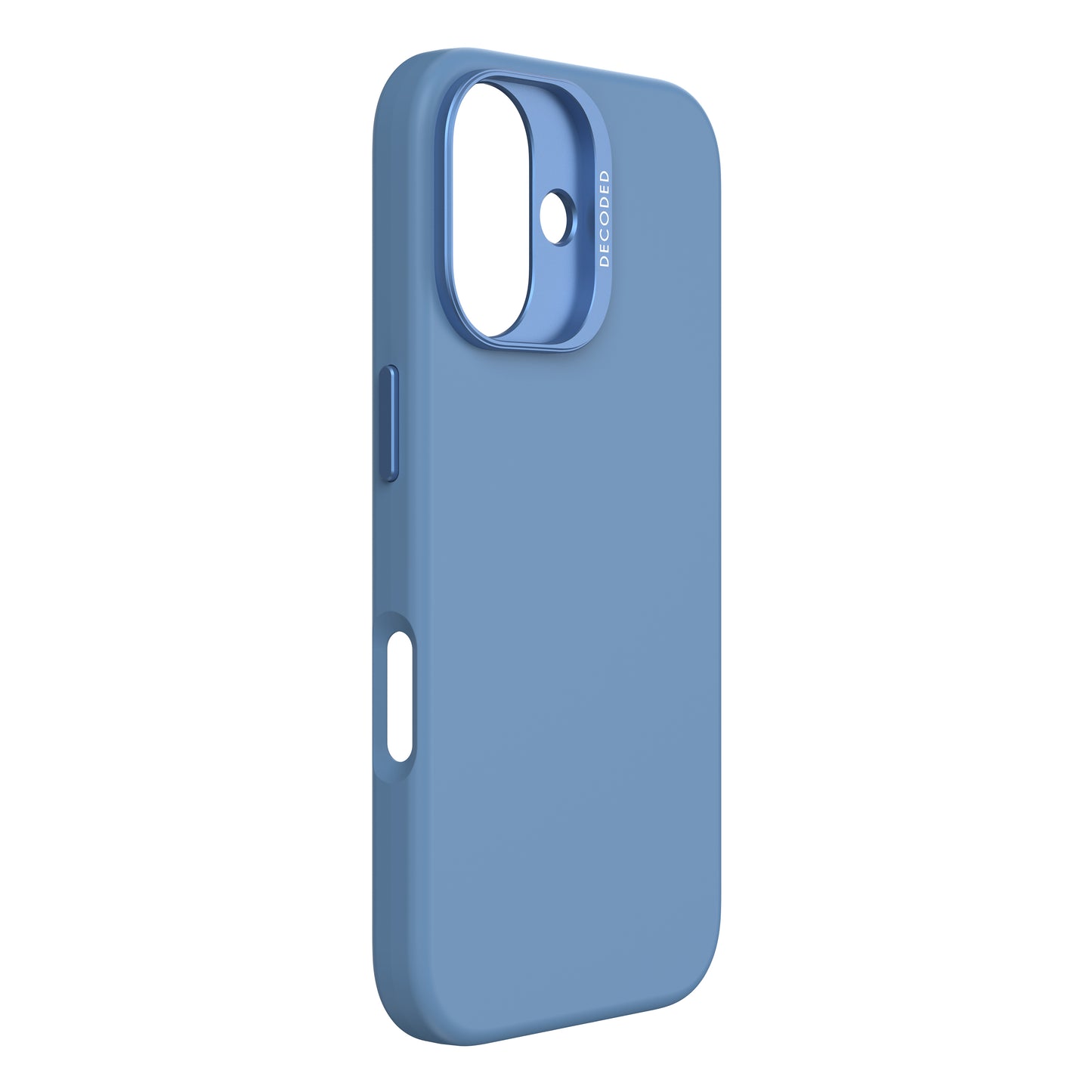 Decoded AntiMicrobial Silicone Backcover iPhone 16 Light Blue