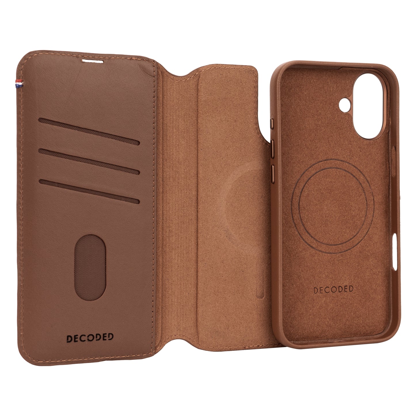 Decoded Leather Detachable Wallet iPhone 16 Tan