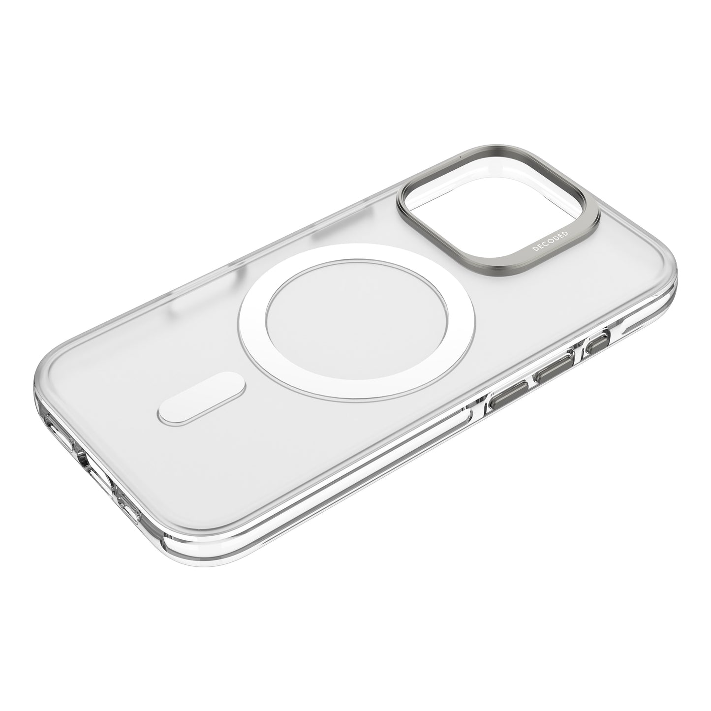 Decoded Recycled Plastic Backcover iPhone 16 Pro Transparent White