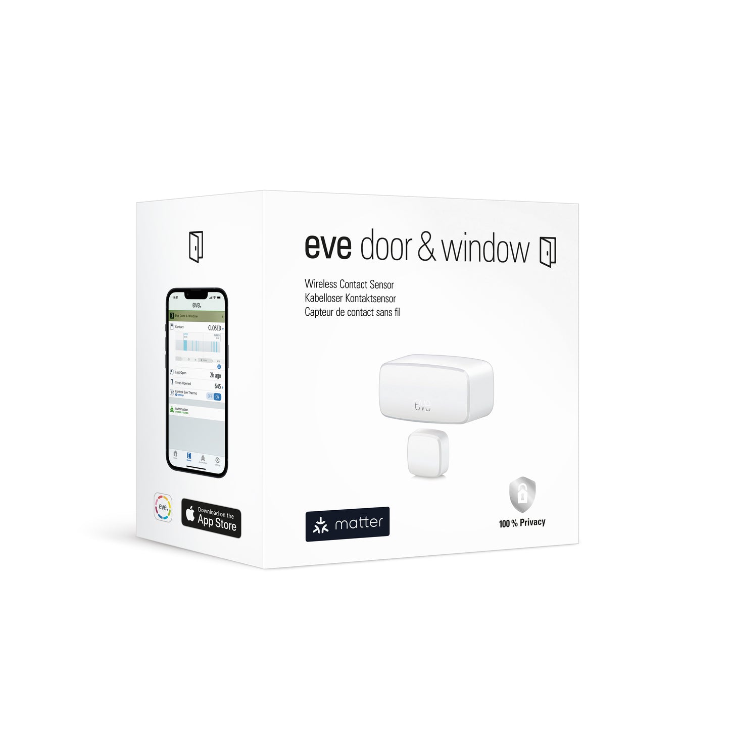 Eve Door & Window HomeKit Matter, Smarter Kontaktsensor