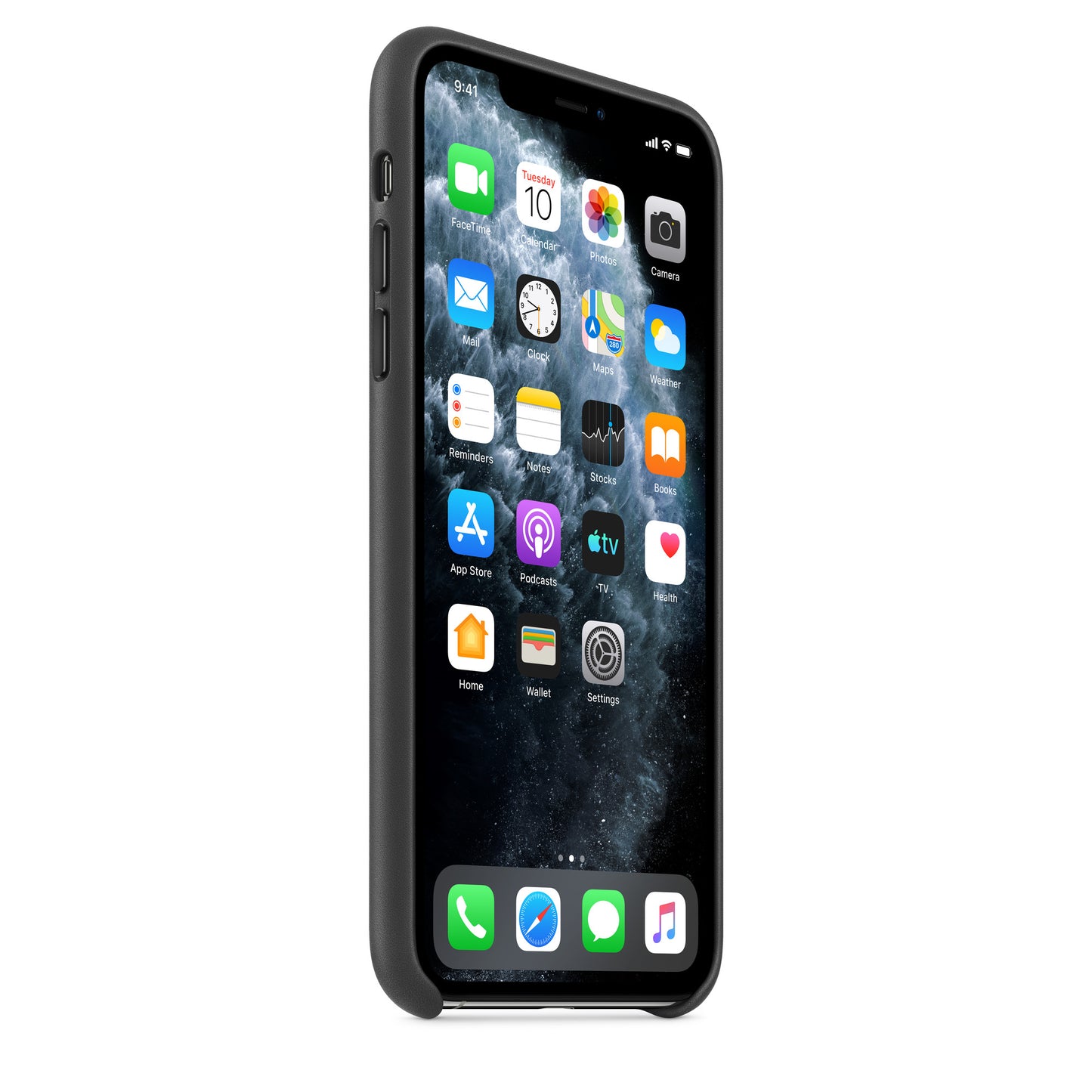 Apple iPhone 11 Pro Max Leder Case, Schwarz