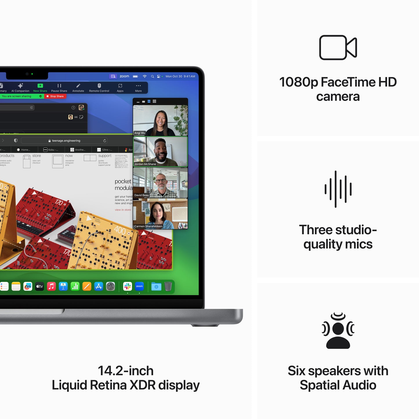 MacBook Pro 14" mit M3 Chip 8-Core CPU und 10-Core GPU, 8GB, 512GB SSD, space grau