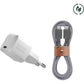Native Union 30W USB-C Fast GaN Charger White + USB-C Cable Zebra