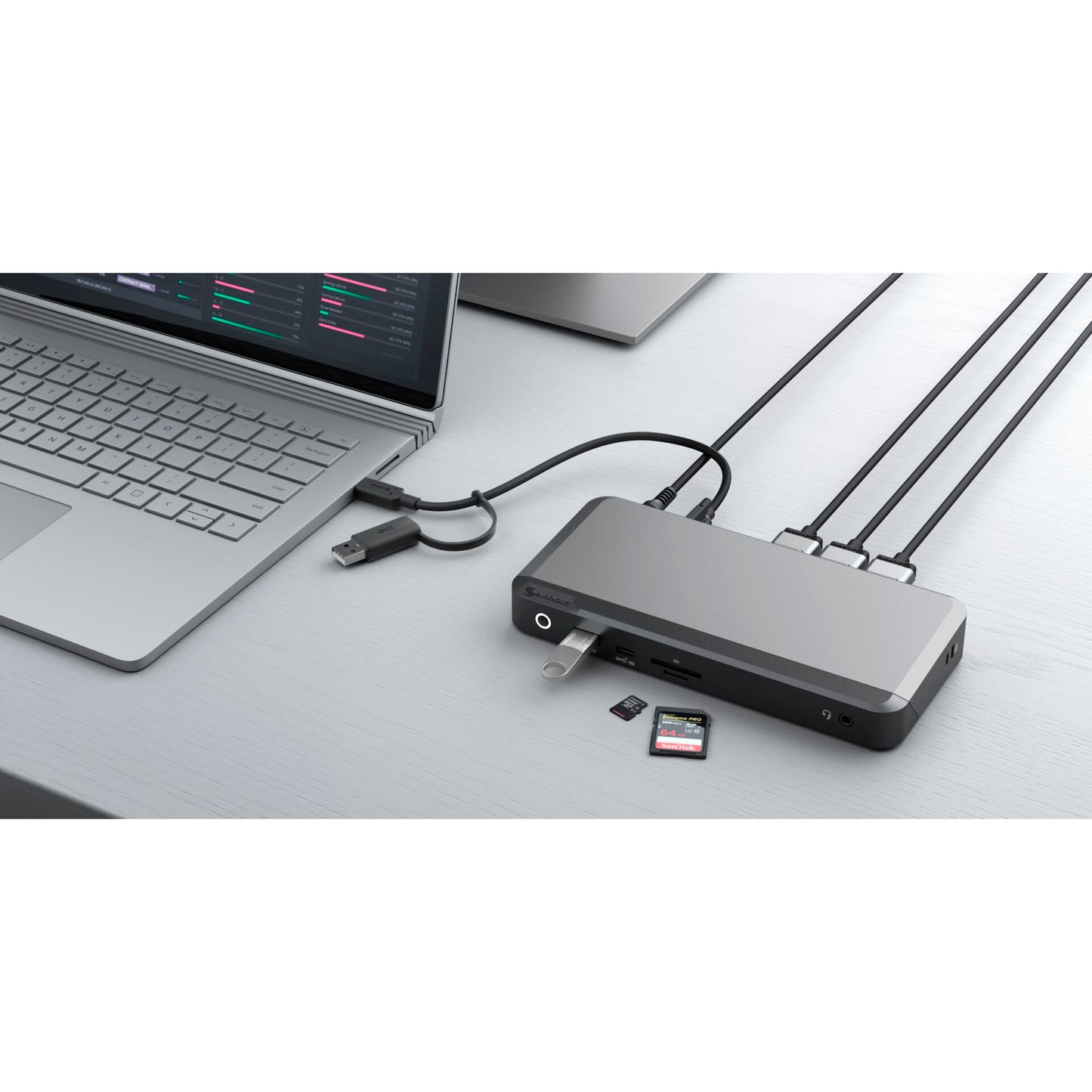 Alogic 100W USB-C DX3 Triple 4K Display Docking Station Space Grey