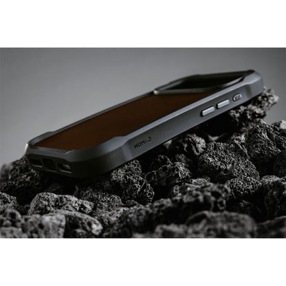 Nomad Rugged Leather Case iPhone 17 Pro Max Rustic Brown Horween