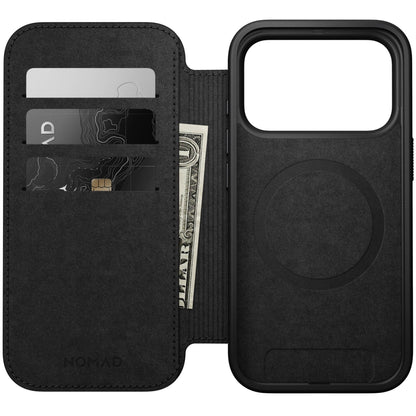 Nomad Modern Leather Folio iPhone 17 Pro Black