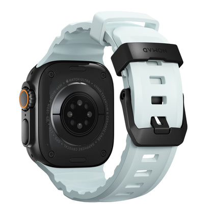 Nomad Rocky Point Band 46/49mm Icy Blue Glow Connector Black