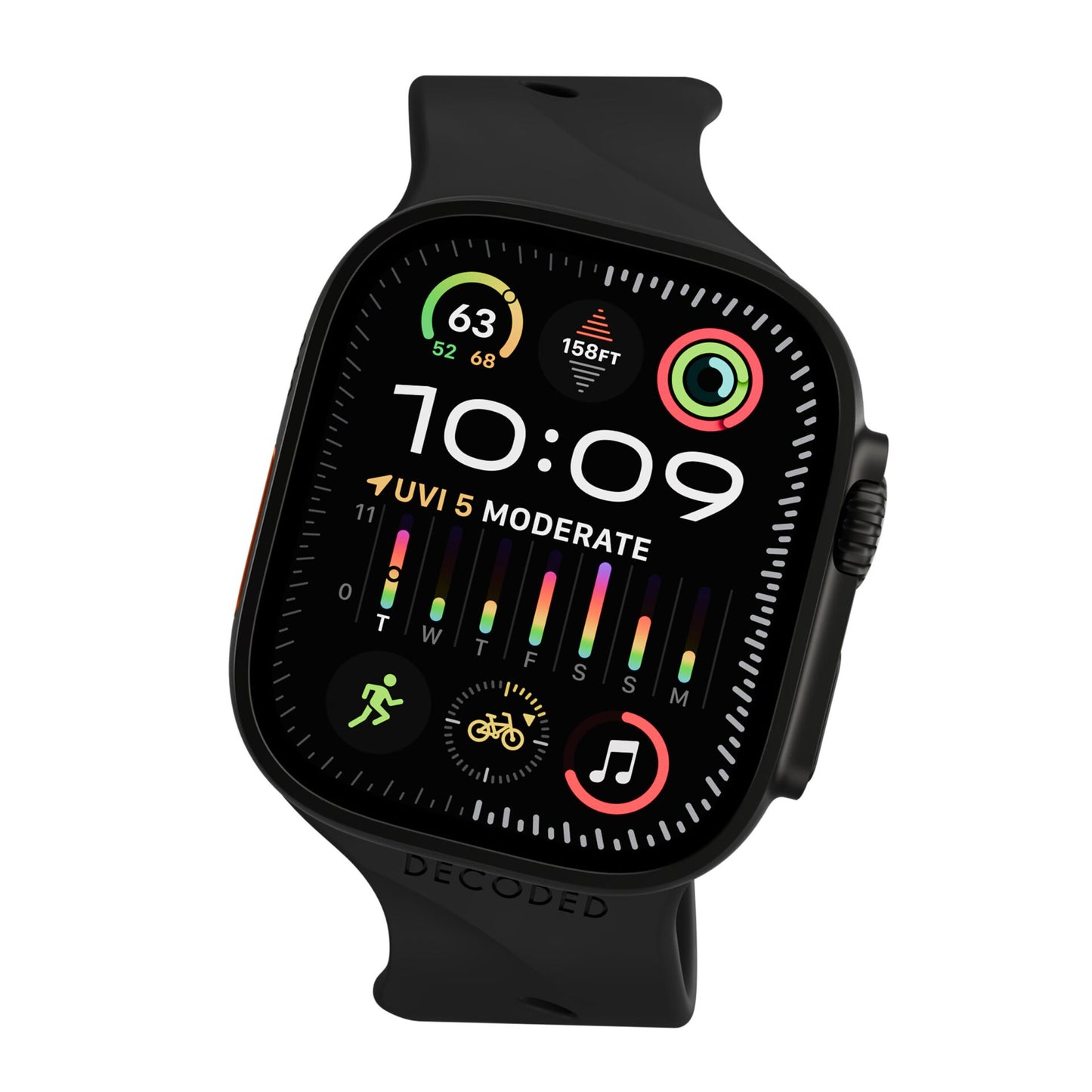 Decoded Silicone Ares Splice Strap 44/46/49mm Black