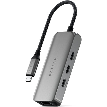 Satechi USB-C 4-Port Hub with 2.5 Gigabit Ethernet space grey