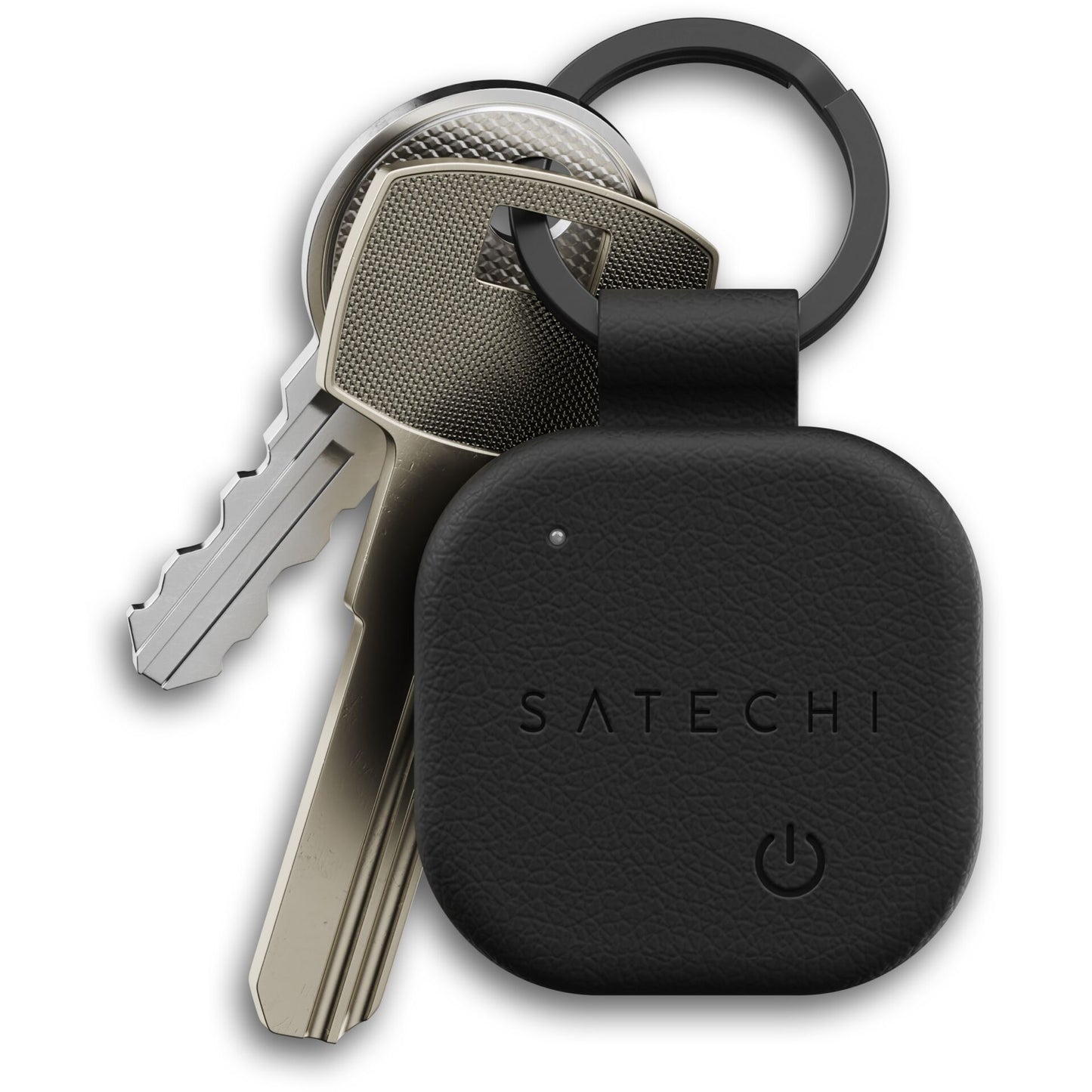 Satechi Vegan-Leather FindAll Keychain Black
