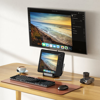 Satechi Vegan-Leather Premium Desk Mat Brown