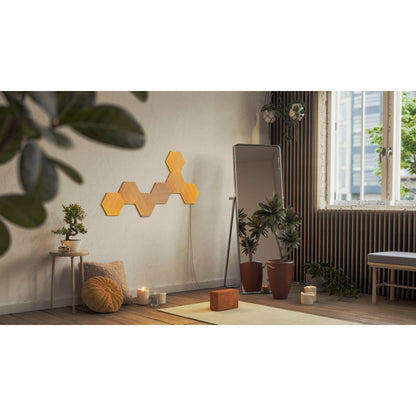 Nanoleaf Elements Wood Look Hexagons Starter Kit - 7PK