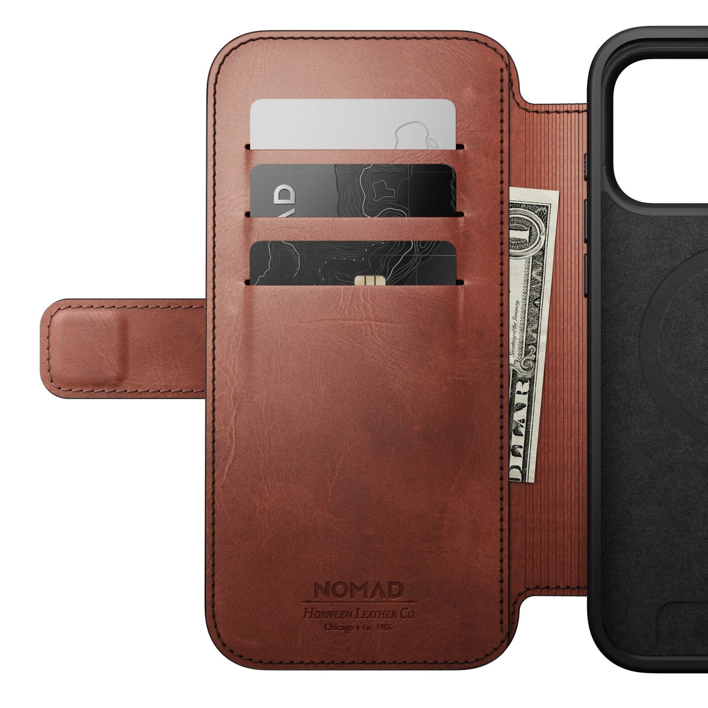 Nomad Modern Leather Folio iPhone 17 Pro Max Olde Dublin Horweed