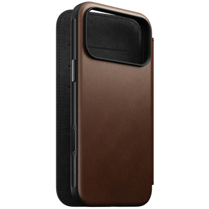 Nomad Modern Leather Folio iPhone 17 Pro Max Brown