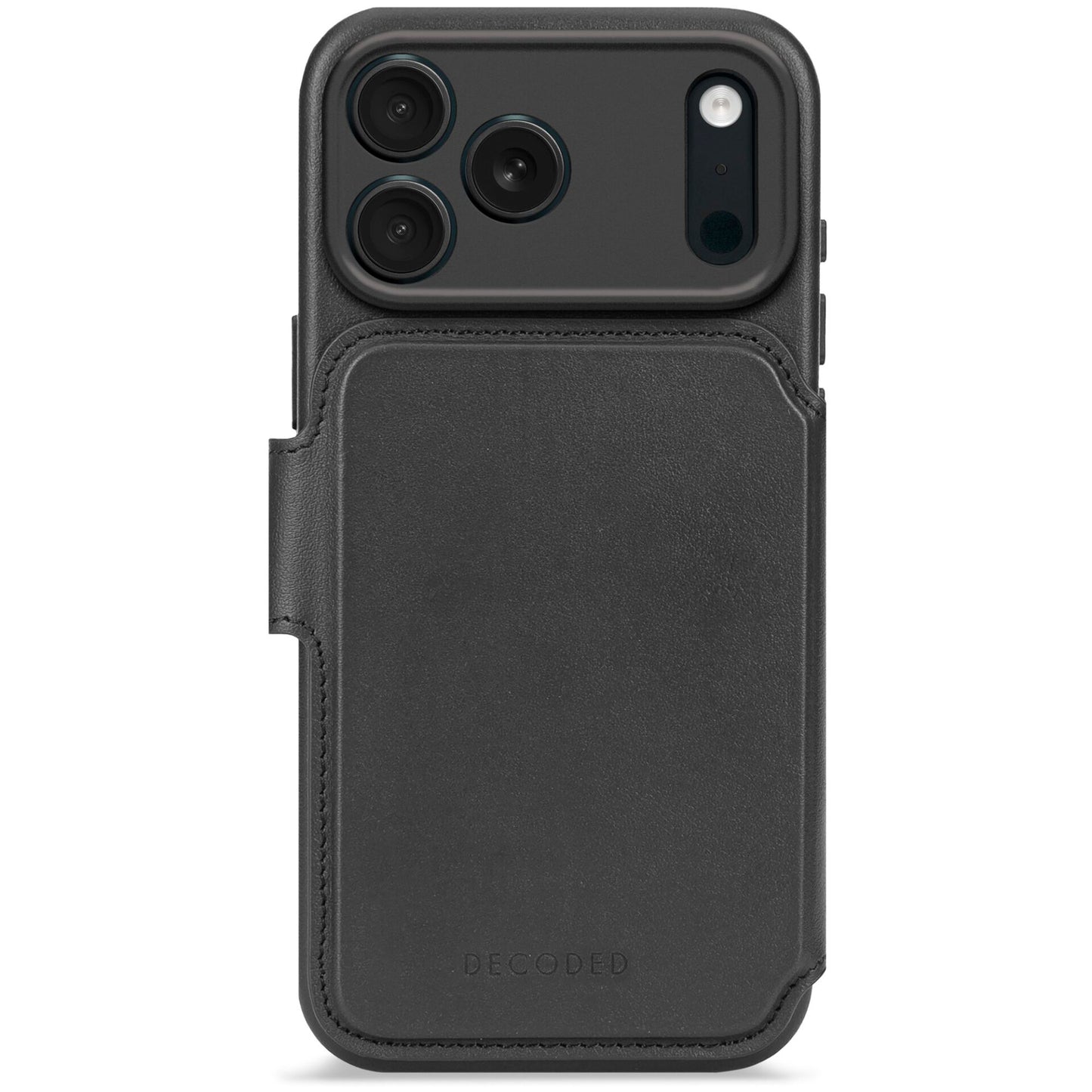 Decoded Leather Detachable Wallet iPhone 17 Pro Max Black