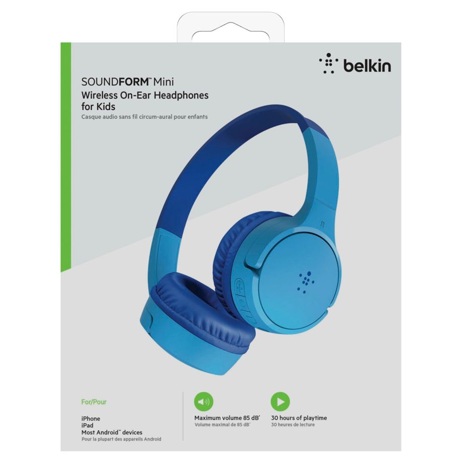 Belkin SoundForm Mini - On-Ear Kopfhörer für Kinder, blau