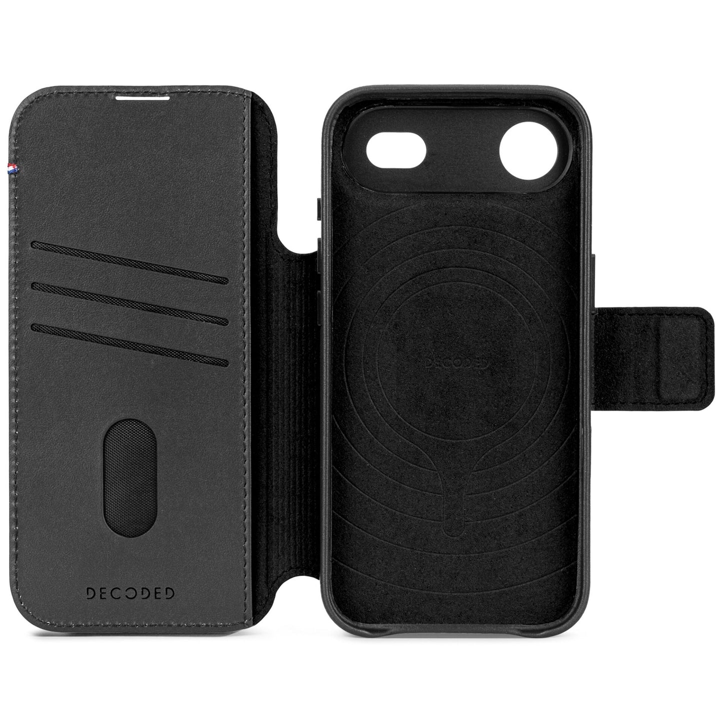 Decoded Leather Detachable Wallet iPhone 17 Air Black