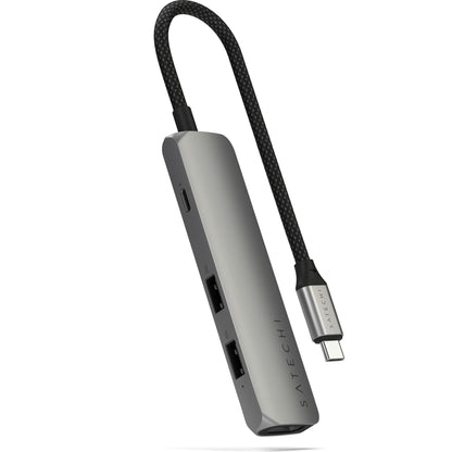 Satechi USB-C 4-in-1 Slim Multiport Adapter 4K Space Grey