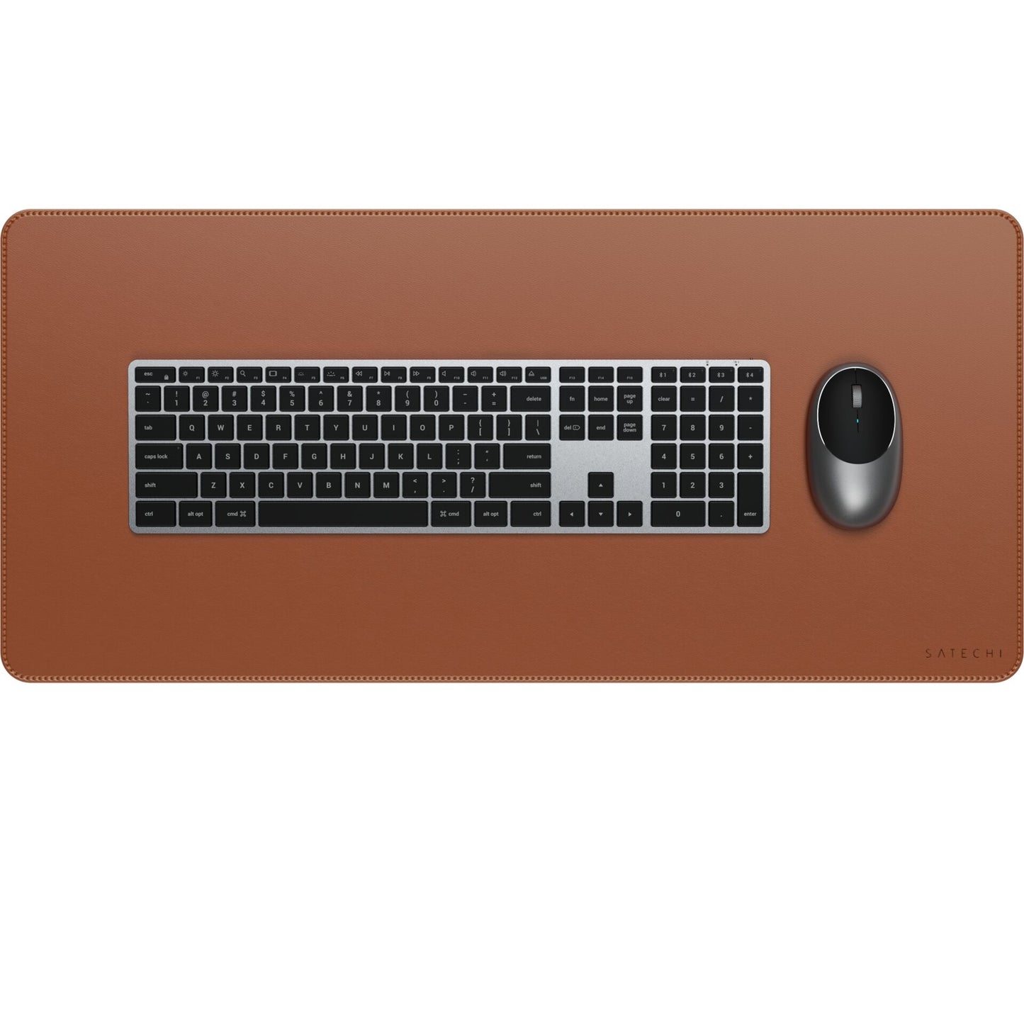 Satechi Vegan-Leather Premium Desk Mat Brown
