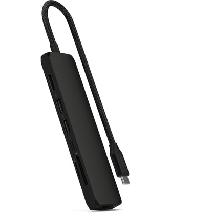 Satechi USB-C 7-in-1 Slim Multi Port Adapter Ethernet Black