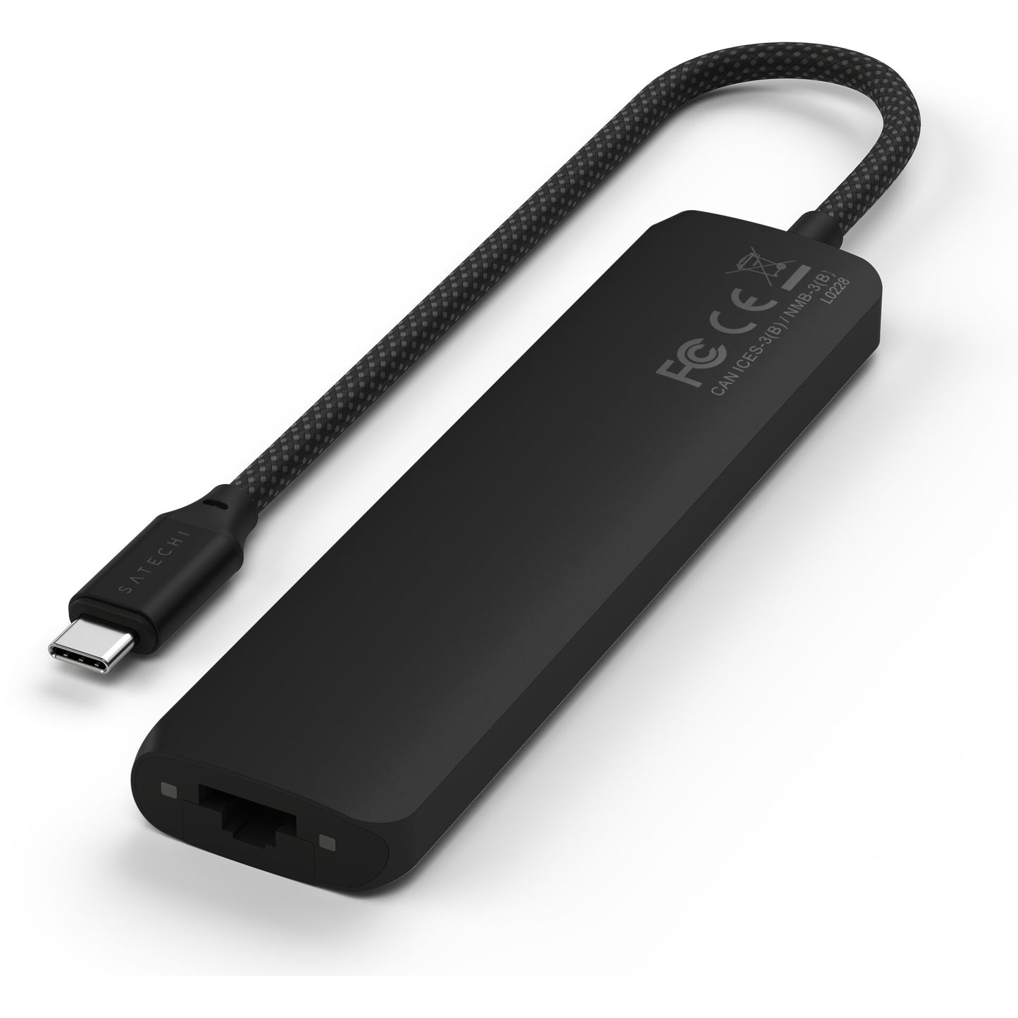 Satechi USB-C 7-in-1 Slim Multi Port Adapter Ethernet Black